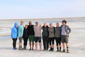 Students at the Arctic Ocean.