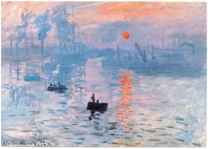 What is claude monet saying in impression sunrise