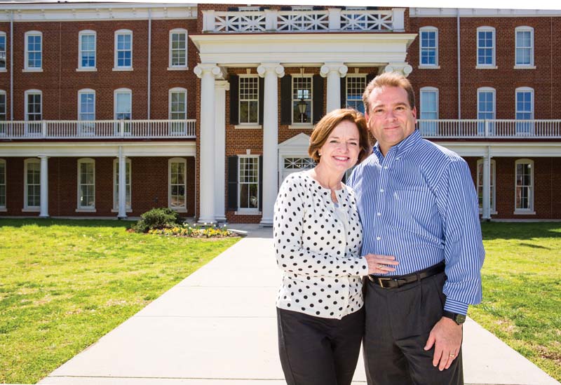Joan Weidmann Rollins ’84 and Duke Rollins ’82 remain committed to each other and to Longwood  after more than 30 years.