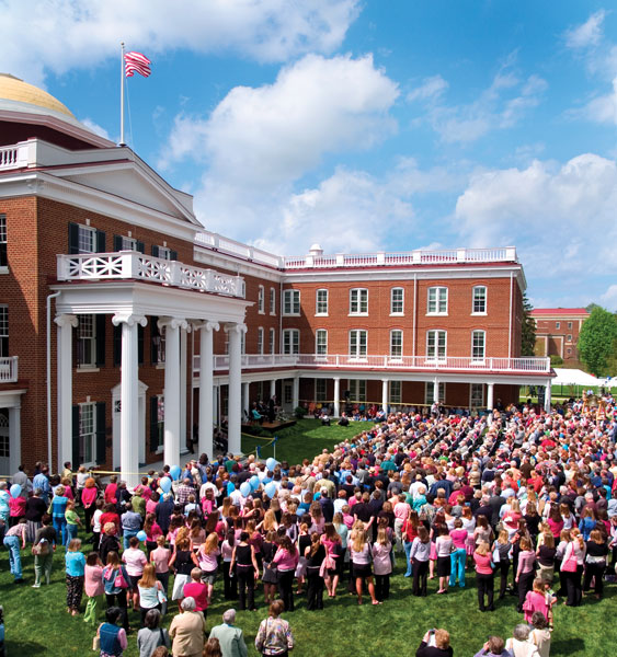 The rededication of Ruffner Hall on April 23, 2005, was a testament to the spirit of the Longwood community.