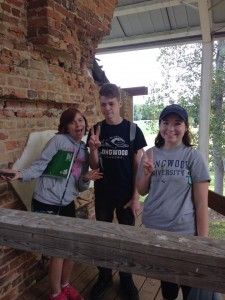 Some classmates and I exploring an old landowners home.